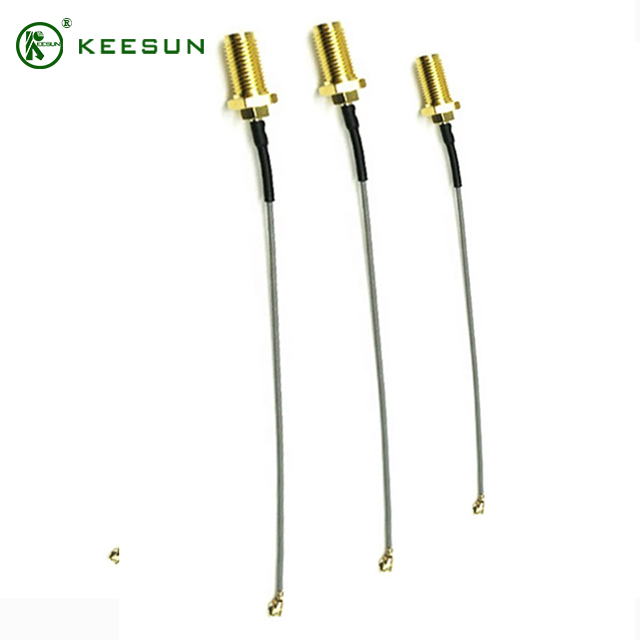 RF10002 | SMA samec/female to Ipex 1.13 čern&yacute; kabel RF ant&eacute;na