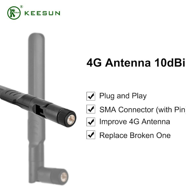 EX20055 | 2.4G 2dBi-rubberantenna met reguit RP-SMA(M)-koppelaar 