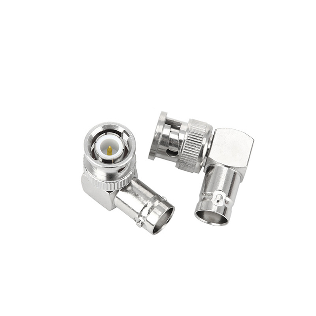 0 ~ 3GHz BNC 90 องศาโค้งตัวเชื่อมต่อ RF ทองแดงทั้งหมดตัวผู้ RG178 RG3 16 RG174