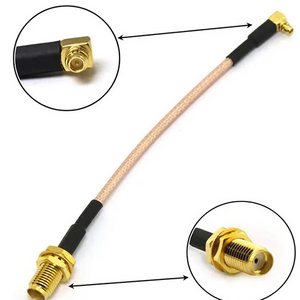 RF10009 | SMA Female tepat ke 100mm IPX 3.94in dengan Kabel Sepaksi