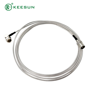 TV10000 | F Male to TV Male Connector အဖြူ RG316 TV Cable 