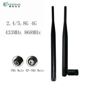  Antena de goma de 2,4/5,8 GHz con RP-SMA(M) 
